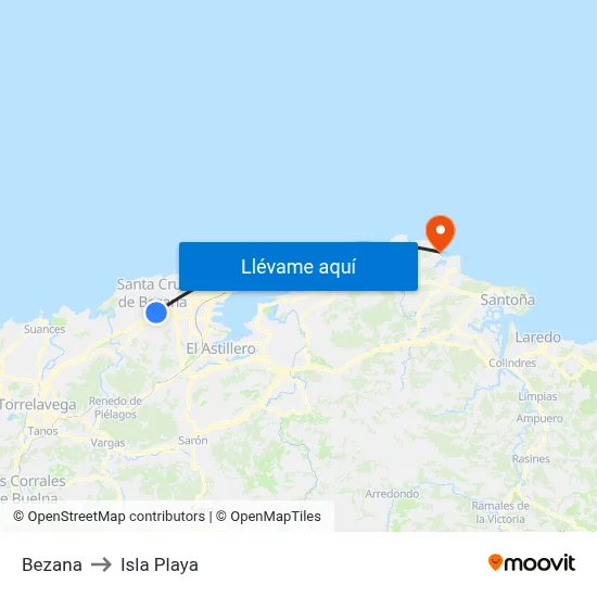 Bezana to Isla Playa map