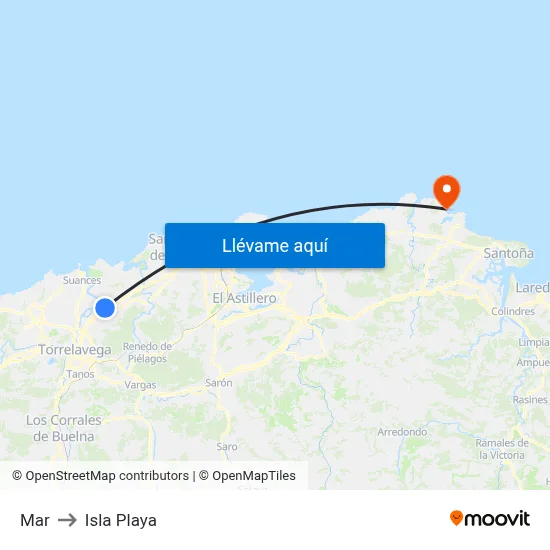 Mar to Isla Playa map