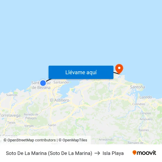 Soto De La Marina (Soto De La Marina) to Isla Playa map