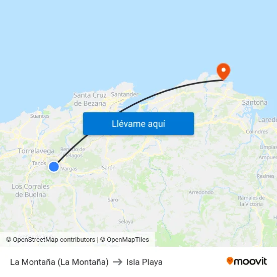La Montaña (La Montaña) to Isla Playa map