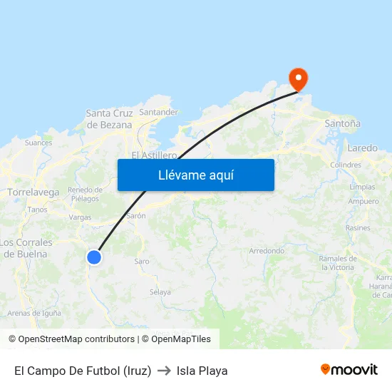 El Campo De Futbol (Iruz) to Isla Playa map