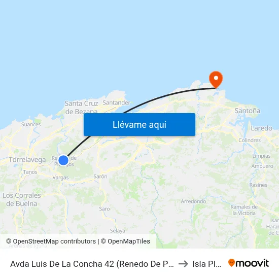 Avda Luis De La Concha 42 (Renedo De Pielagos) to Isla Playa map