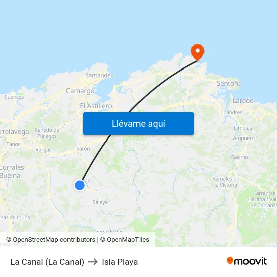 La Canal (La Canal) to Isla Playa map