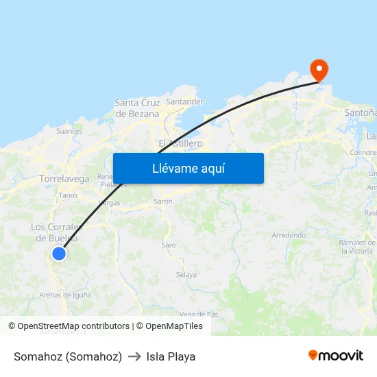 Somahoz (Somahoz) to Isla Playa map