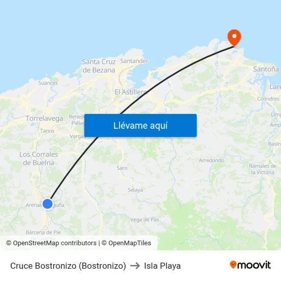 Cruce Bostronizo (Bostronizo) to Isla Playa map