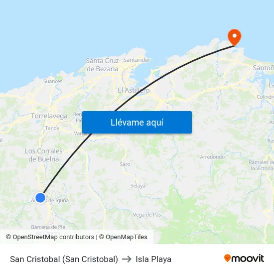 San Cristobal (San Cristobal) to Isla Playa map