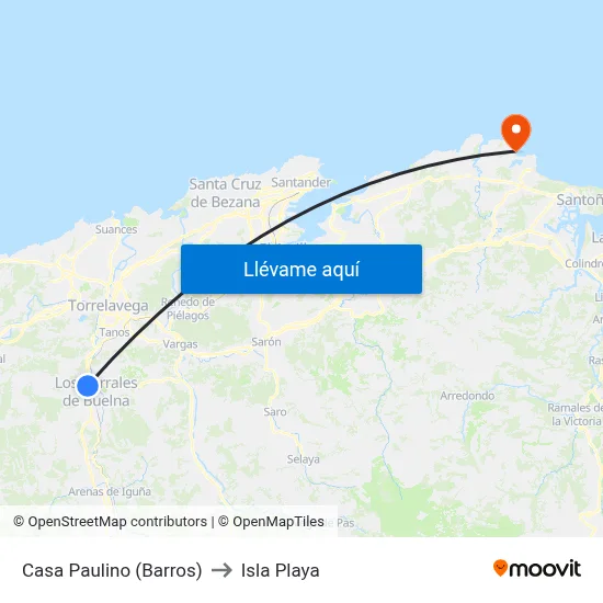 Casa Paulino (Barros) to Isla Playa map