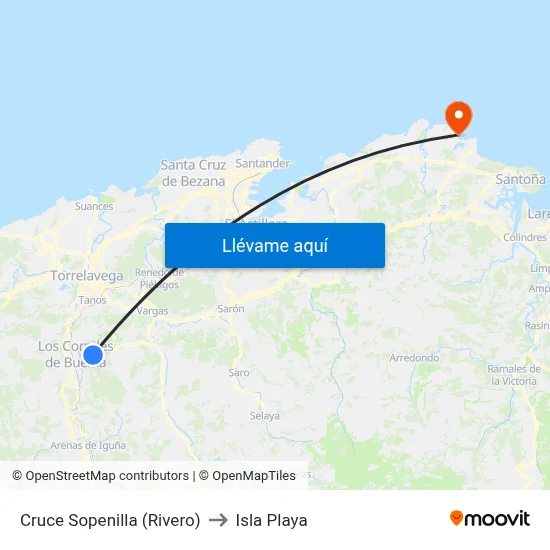Cruce Sopenilla (Rivero) to Isla Playa map