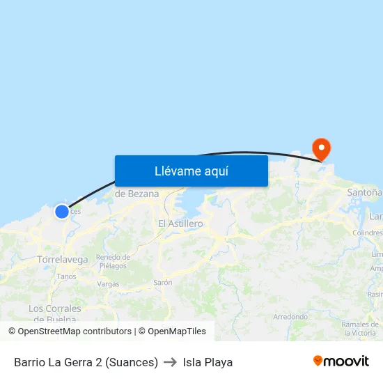 Barrio La Gerra 2 (Suances) to Isla Playa map