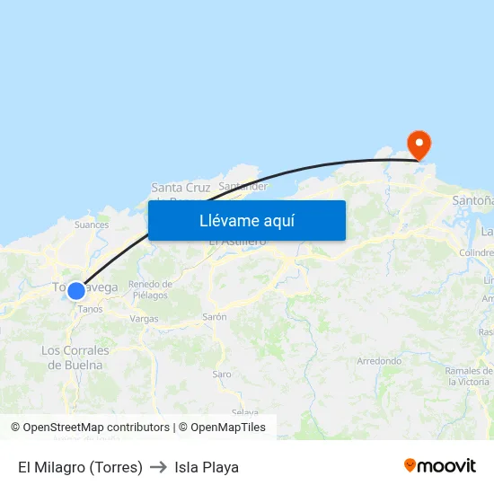 El Milagro (Torres) to Isla Playa map