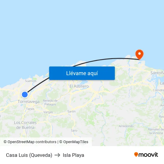 Casa Luis (Queveda) to Isla Playa map