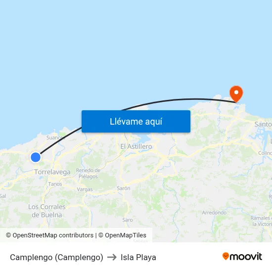 Camplengo (Camplengo) to Isla Playa map