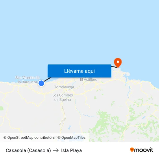 Casasola (Casasola) to Isla Playa map