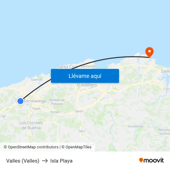 Valles (Valles) to Isla Playa map