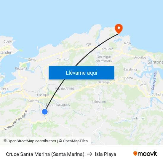 Cruce Santa Marina (Santa Marina) to Isla Playa map