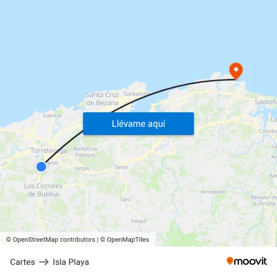 Cartes to Isla Playa map