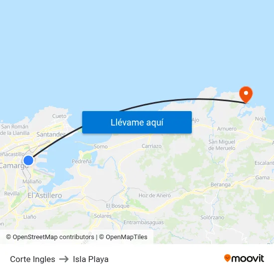 Corte Ingles to Isla Playa map