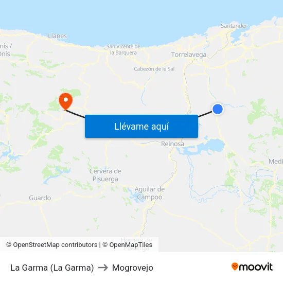 La Garma (La Garma) to Mogrovejo map