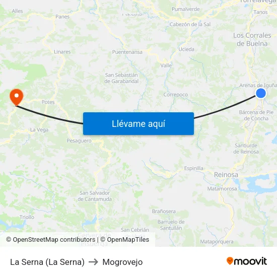 La Serna (La Serna) to Mogrovejo map