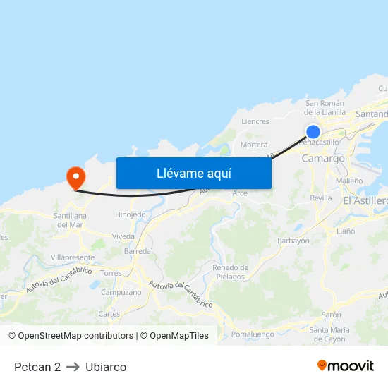 Pctcan 2 to Ubiarco map