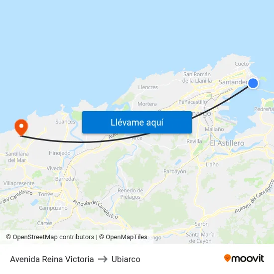 Avenida Reina Victoria to Ubiarco map