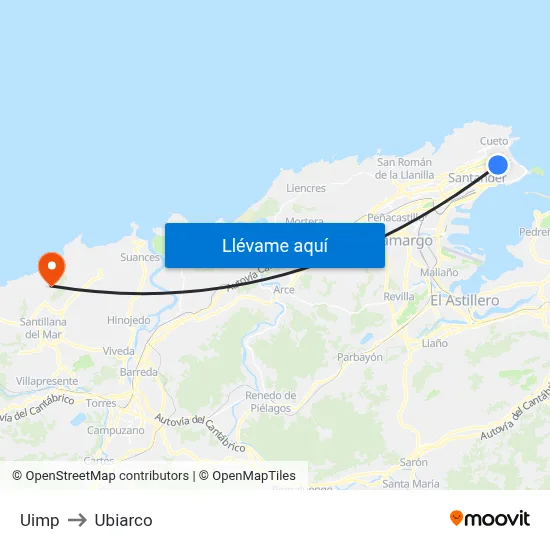 Uimp to Ubiarco map