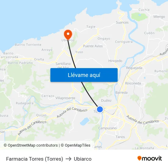 Farmacia Torres (Torres) to Ubiarco map