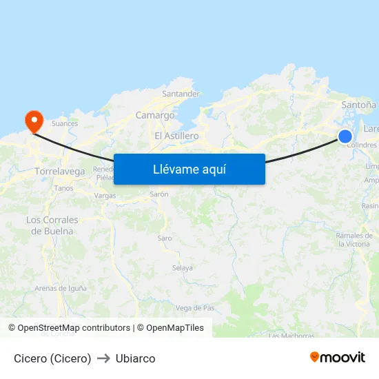 Cicero (Cicero) to Ubiarco map