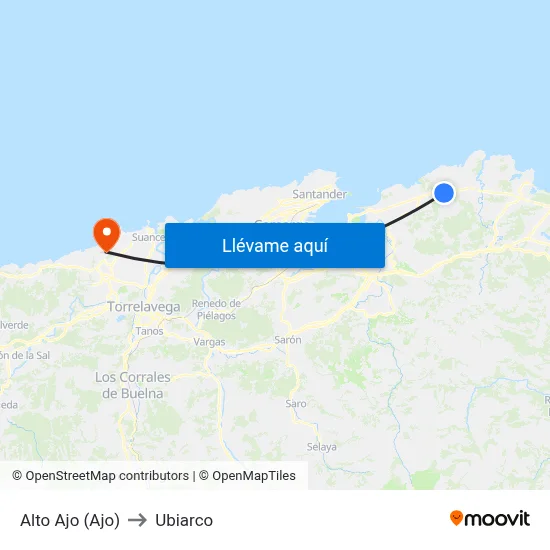 Alto Ajo (Ajo) to Ubiarco map