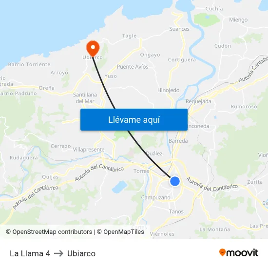 La Llama 4 to Ubiarco map