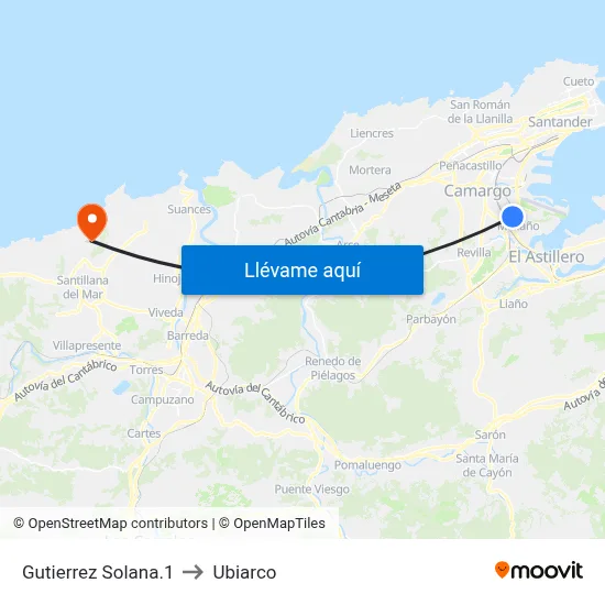 Gutierrez Solana.1 to Ubiarco map