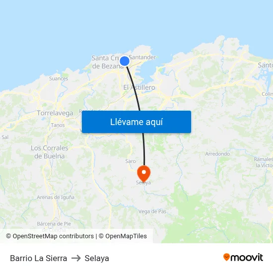 Barrio La Sierra to Selaya map