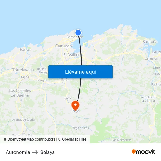 Autonomia to Selaya map