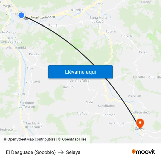 El Desguace (Socobio) to Selaya map