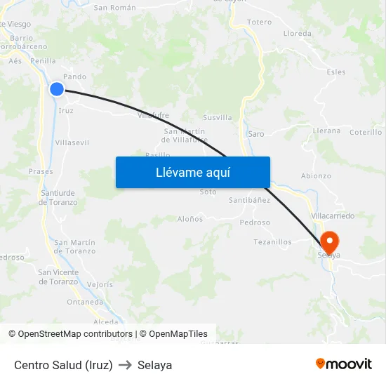 Centro Salud (Iruz) to Selaya map