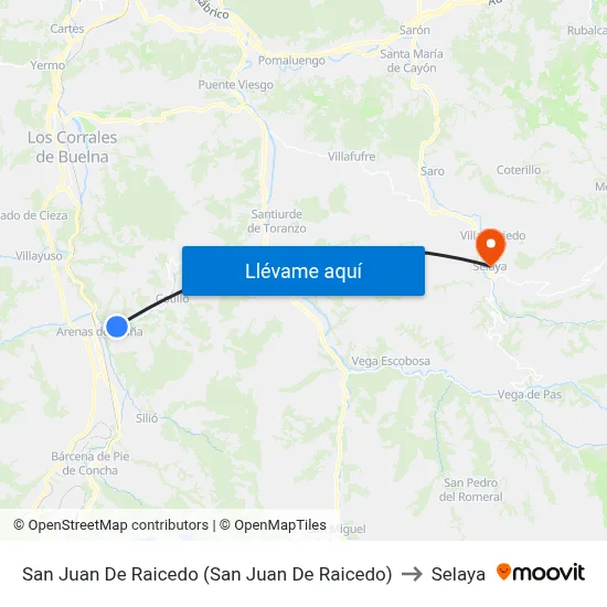 San Juan De Raicedo (San Juan De Raicedo) to Selaya map