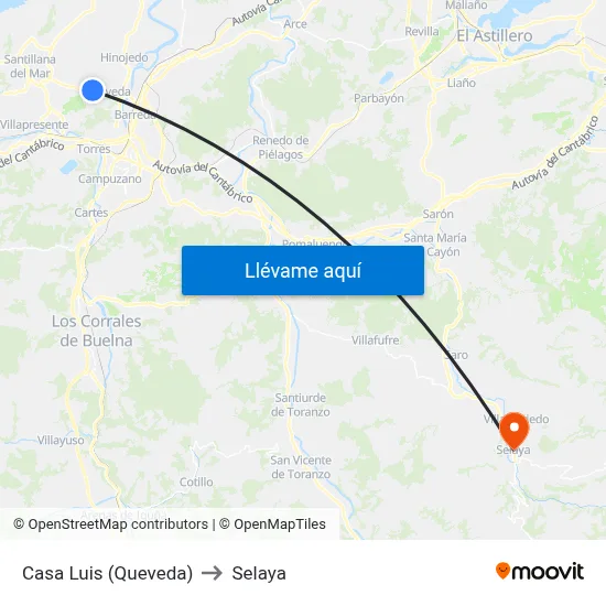 Casa Luis (Queveda) to Selaya map