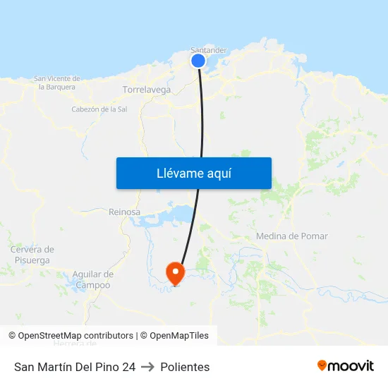 San Martín Del Pino 24 to Polientes map