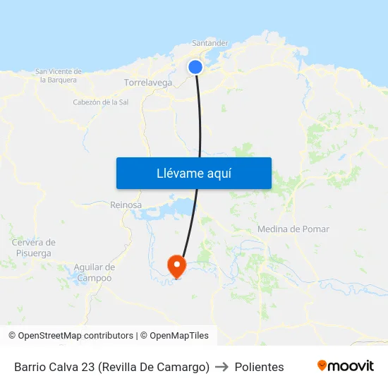 Barrio Calva 23 (Revilla De Camargo) to Polientes map