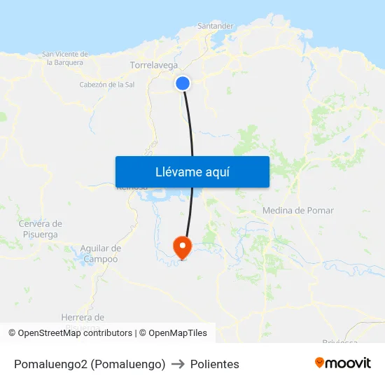 Pomaluengo2 (Pomaluengo) to Polientes map