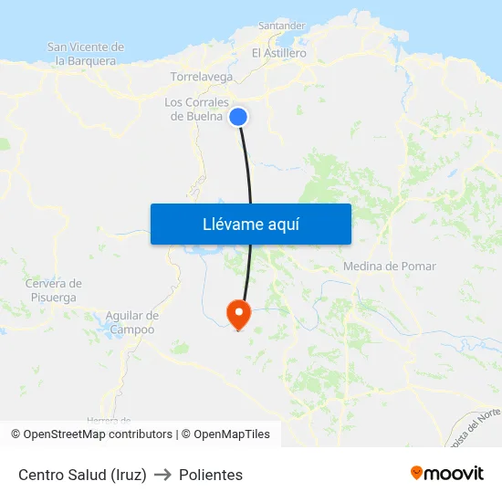 Centro Salud (Iruz) to Polientes map