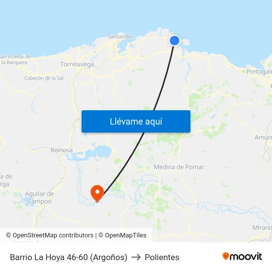 Barrio La Hoya 46-60 (Argoños) to Polientes map