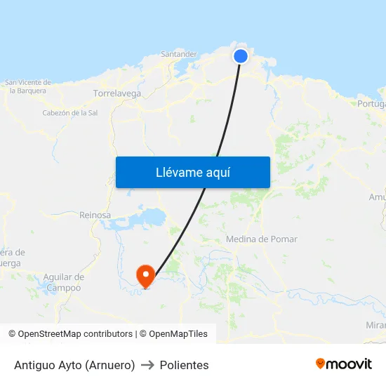 Antiguo Ayto (Arnuero) to Polientes map