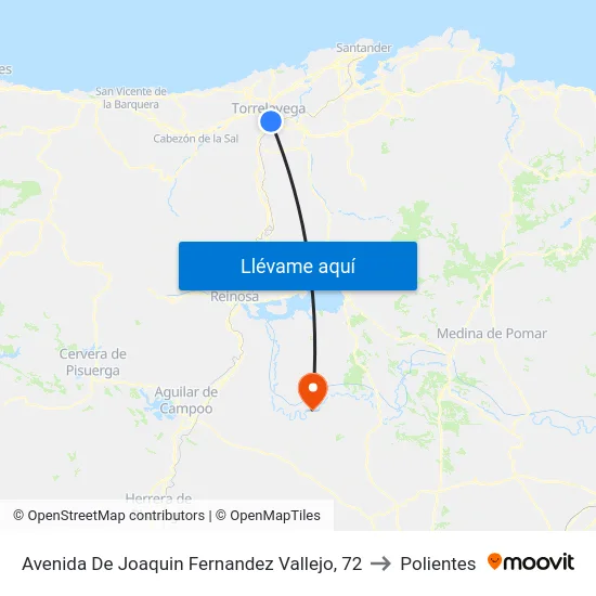 Avenida De Joaquin Fernandez Vallejo, 72 to Polientes map