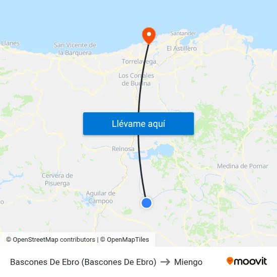 Bascones De Ebro (Bascones De Ebro) to Miengo map