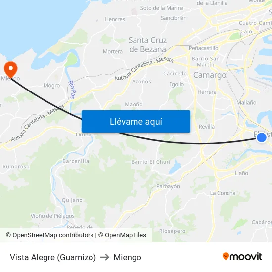 Vista Alegre (Guarnizo) to Miengo map