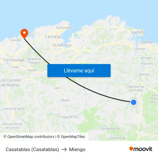 Casatablas (Casatablas) to Miengo map