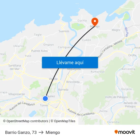 Barrio Ganzo, 73 to Miengo map