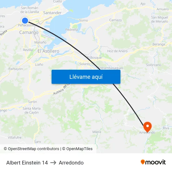 Albert Einstein 14 to Arredondo map