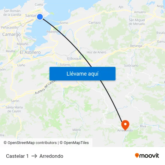 Castelar 1 to Arredondo map